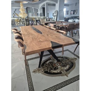 Трапезна масивна маса от орех-3